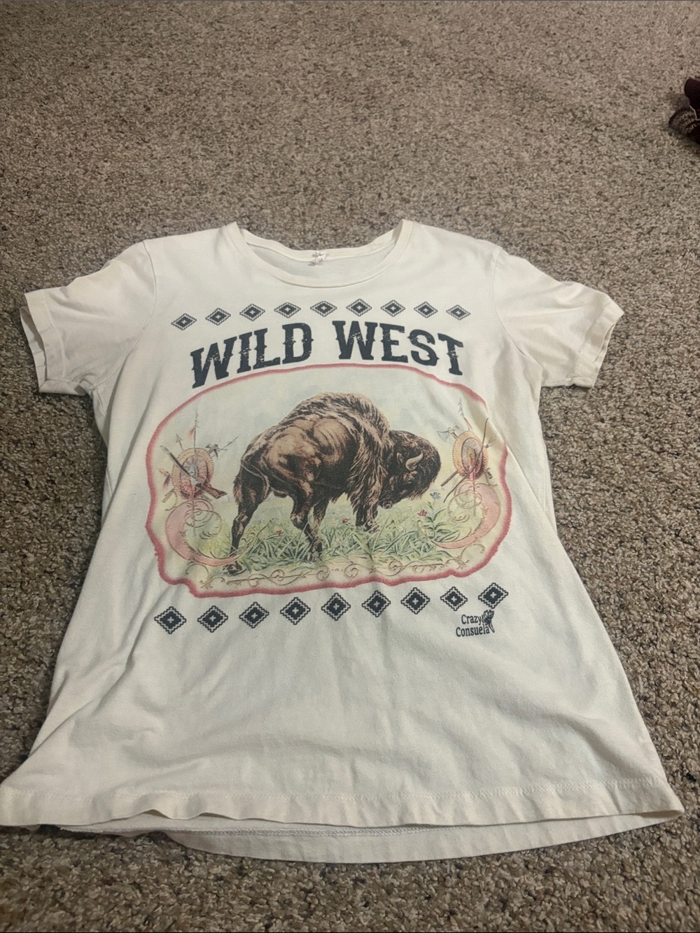 Wild West Buffalo Graphic Tee - White